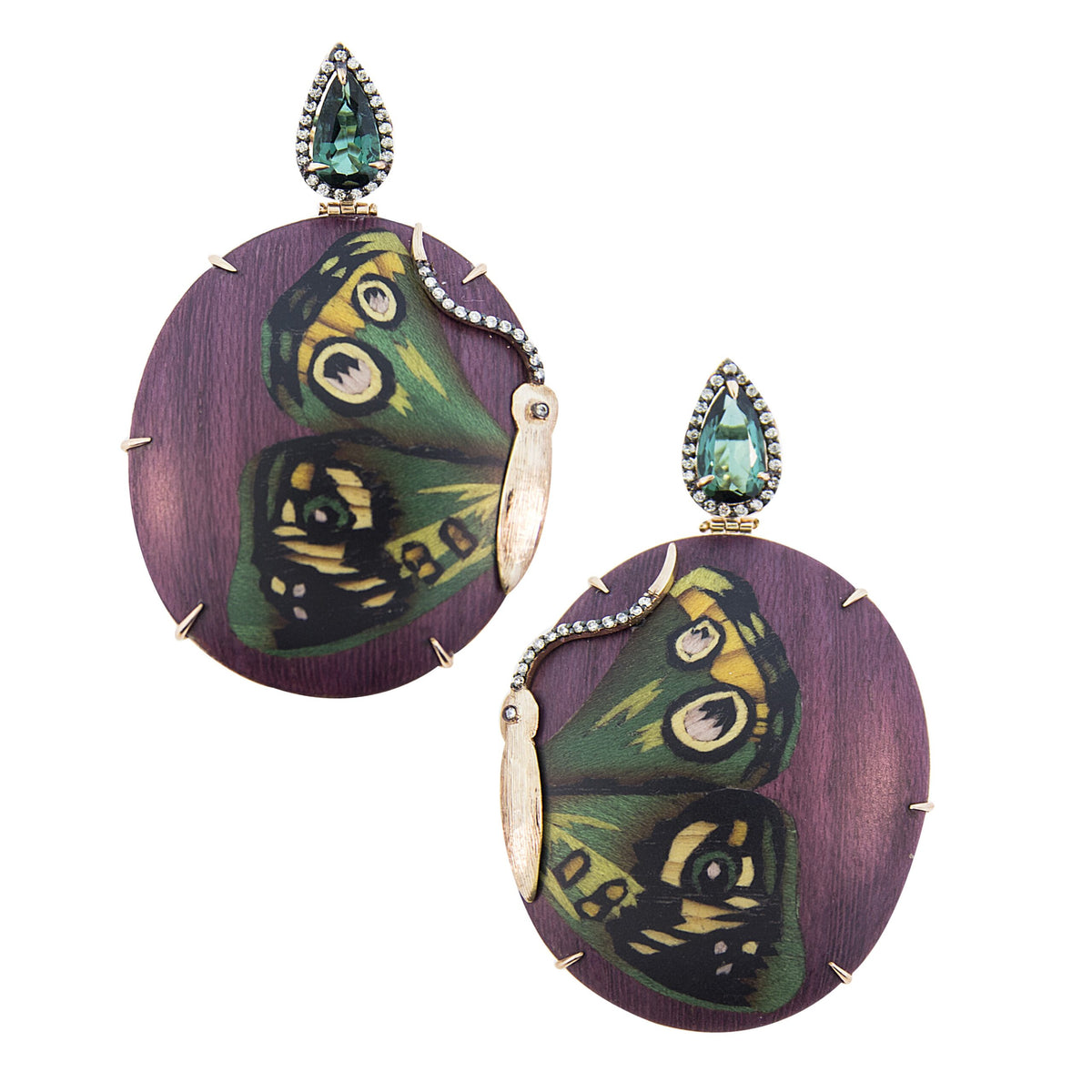 Silvia Furmanovich Purple Butterfly Earrings