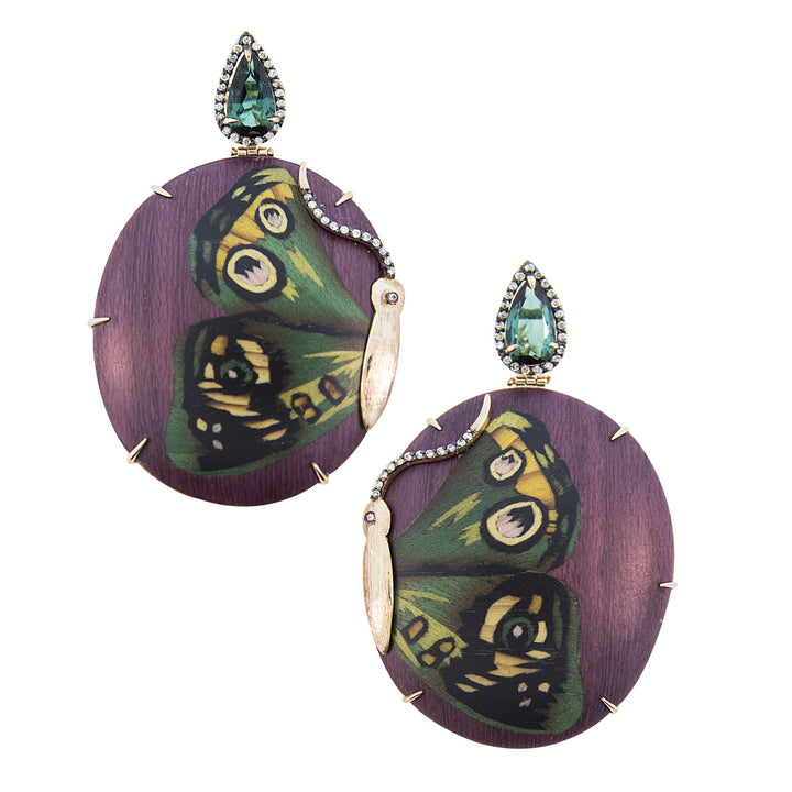 Silvia Furmanovich Purple Butterfly Earrings