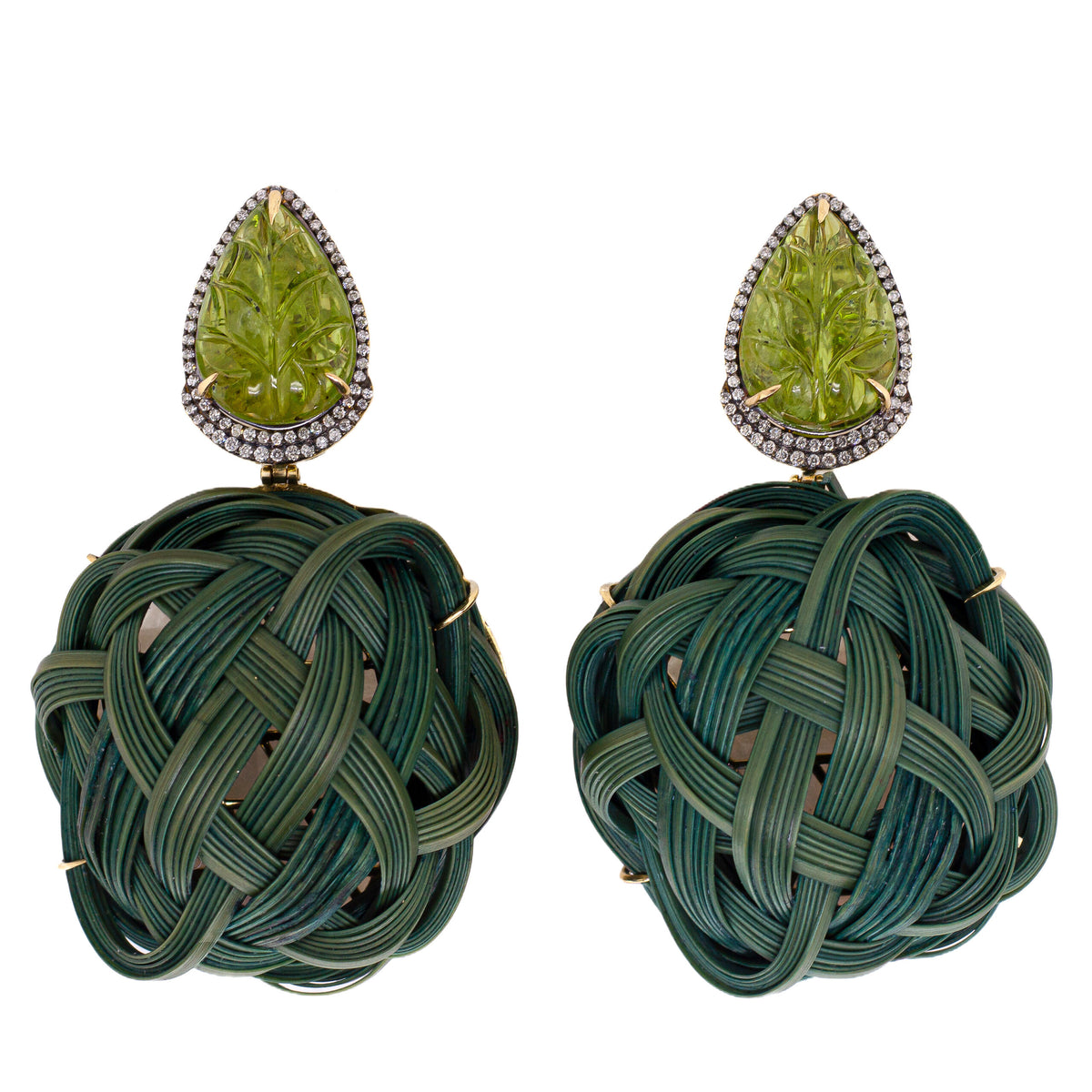 Silvia Furmanovich Bamboo Tsavorite Earrings