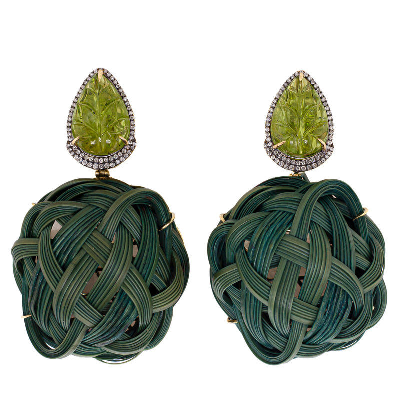 Silvia Furmanovich Bamboo Tsavorite Earrings