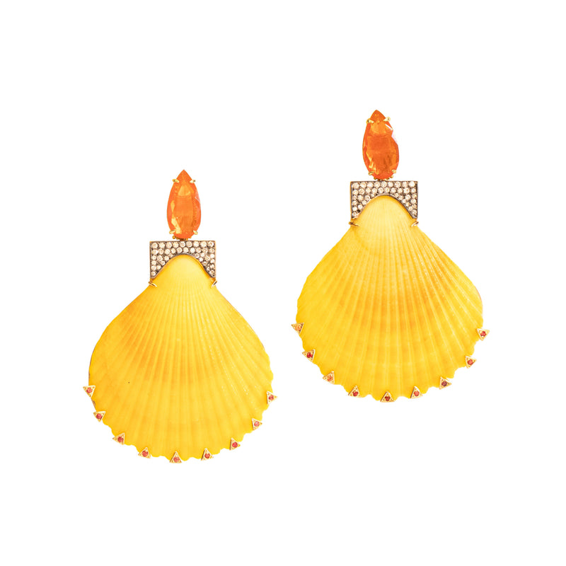 Silvia Furmanovich Opal Orange Earrings