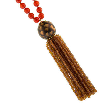 Silvia Furmanovich Marquetry Garnet Necklace