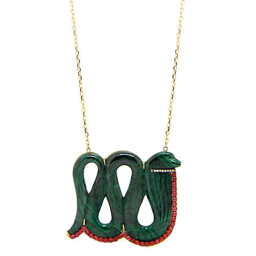 Silvia Furmanovich Malachite Snake Necklace