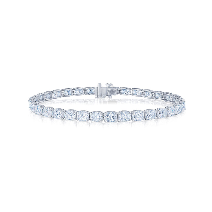 Kwiat Riviera Line Bracelet with Kwiat Cushion Diamonds in Platinum, 11.52 Carats