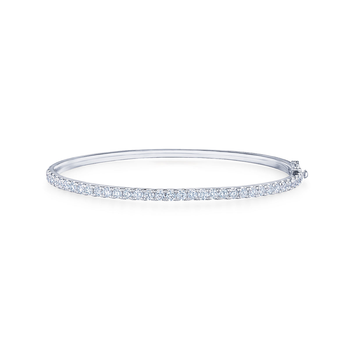 Kwiat Stackable Bangle with Diamonds in 18K White Gold, 3.20 mm