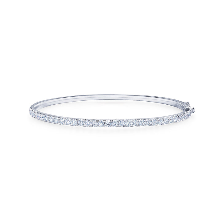 Kwiat Stackable Bangle with Diamonds in 18K White Gold, 3.20 mm