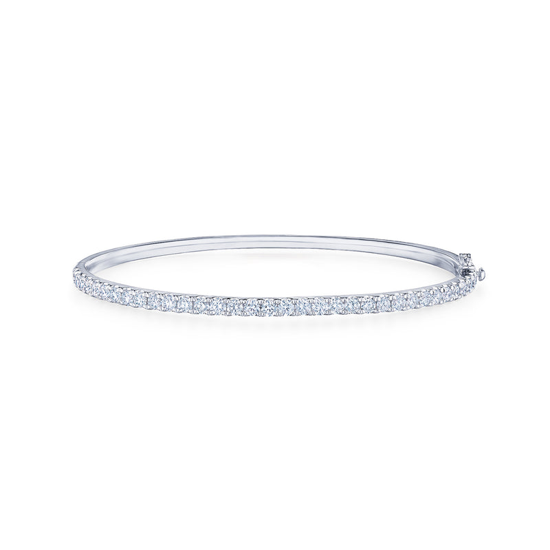 Kwiat Stackable Bangle with Diamonds in 18K White Gold, 3.20 mm