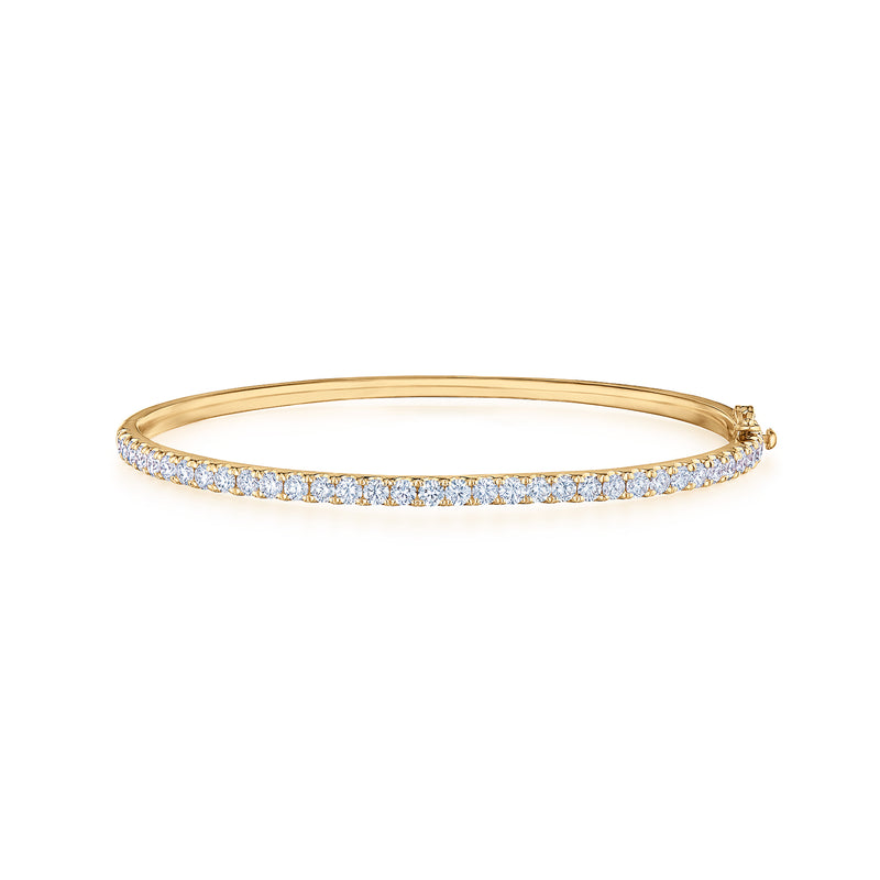 Kwiat Stackable Bangle with Diamonds in 18K Yellow Gold, 3.20 mm