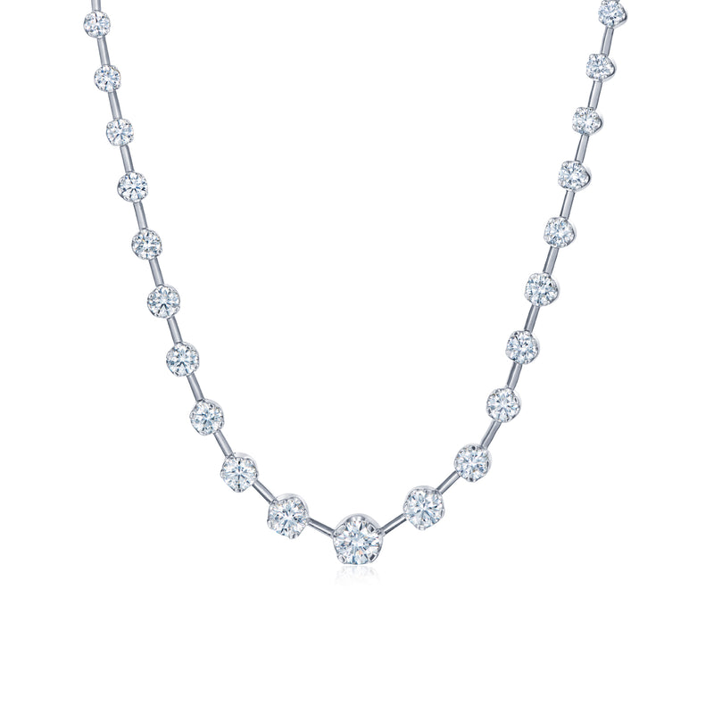 Kwiat Starry Night Graduated Necklace with Diamonds in 18K White Gold