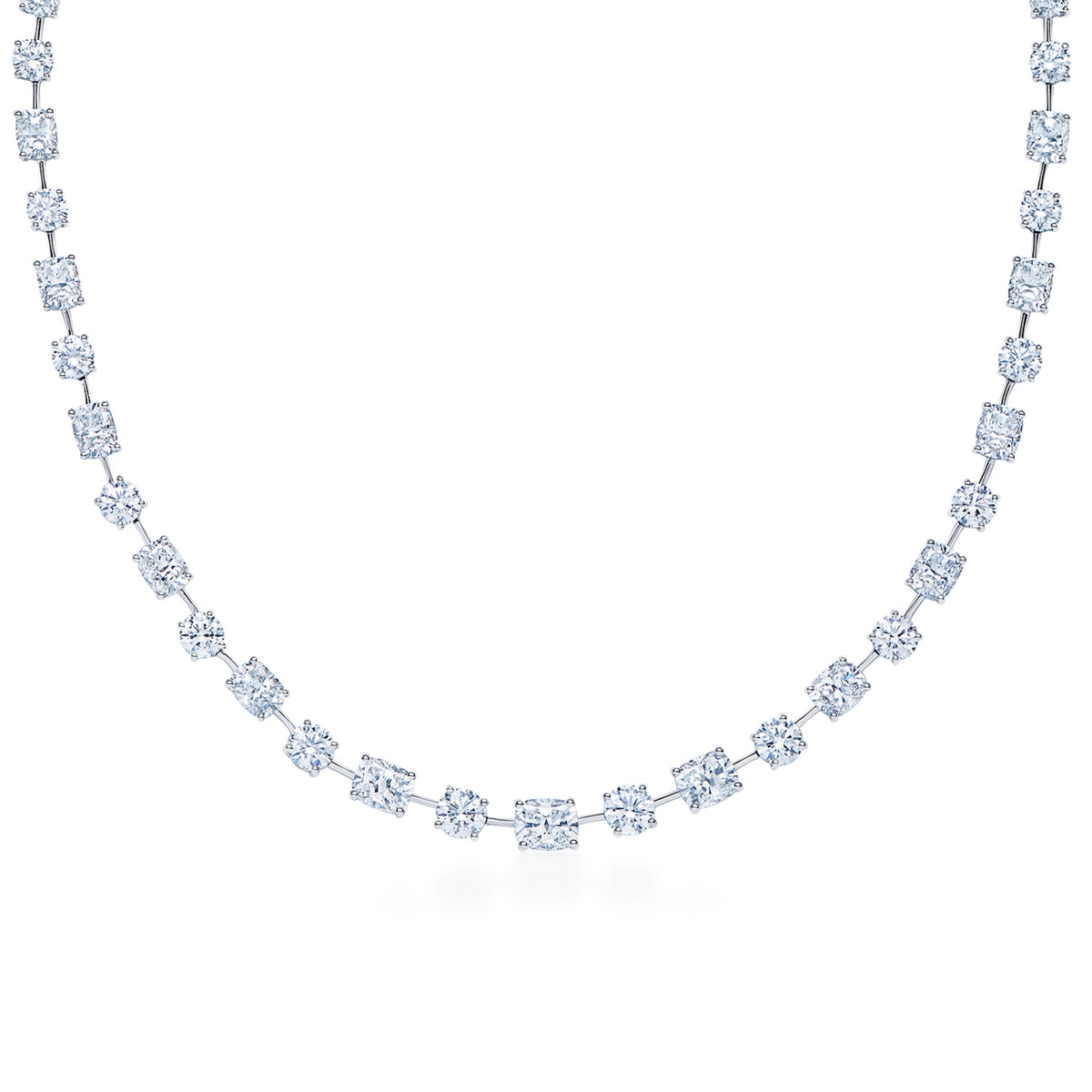 Kwiat Starry Night Necklace with Alternating Diamonds in Platinum
