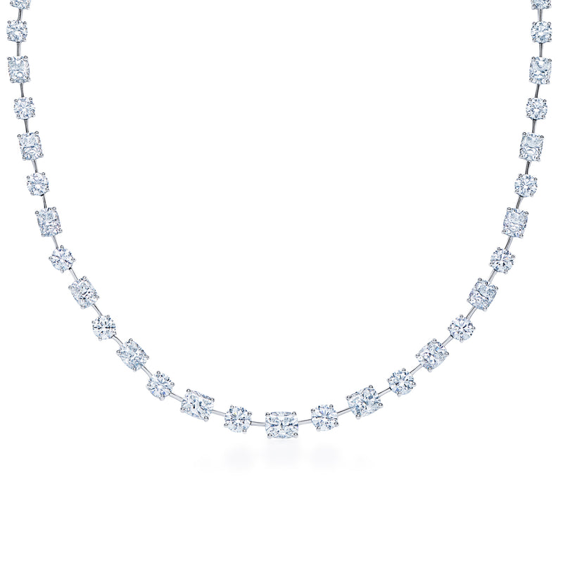 Kwiat Starry Night Necklace with Alternating Diamonds in Platinum