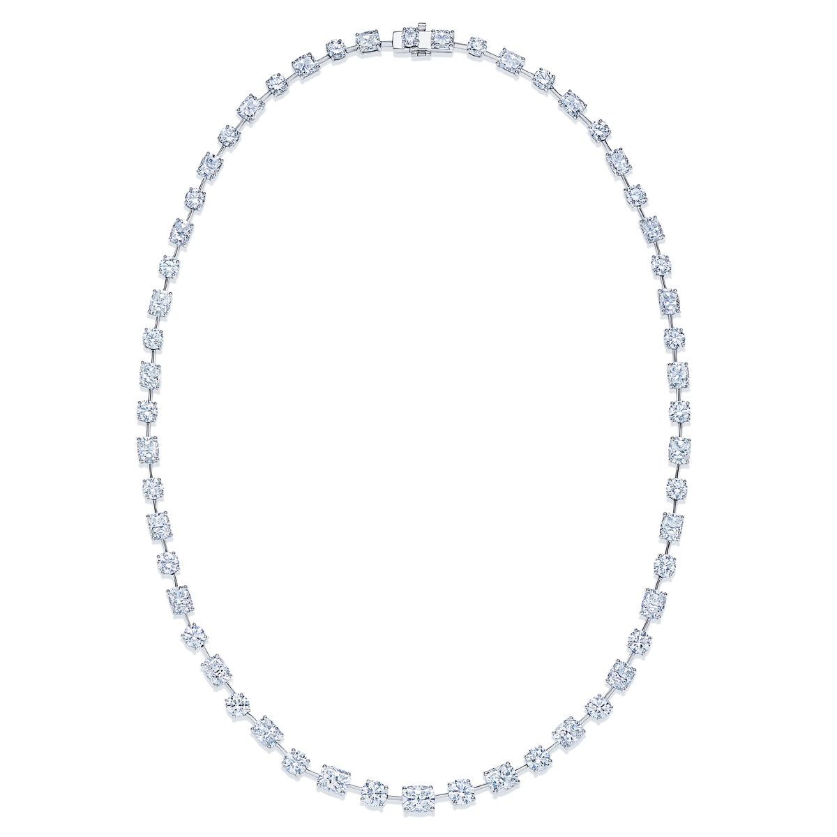 Kwiat Starry Night Necklace with Alternating Diamonds in Platinum view 2
