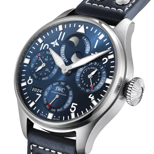 IWC Big Pilot’s Watch Perpetual Calendar-Blue Calf