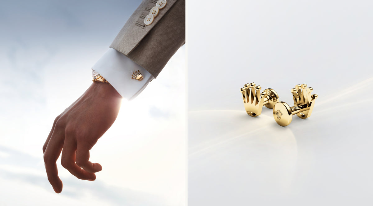 Rolex accessories – ‘Hand’ cufflinks: Always shining
