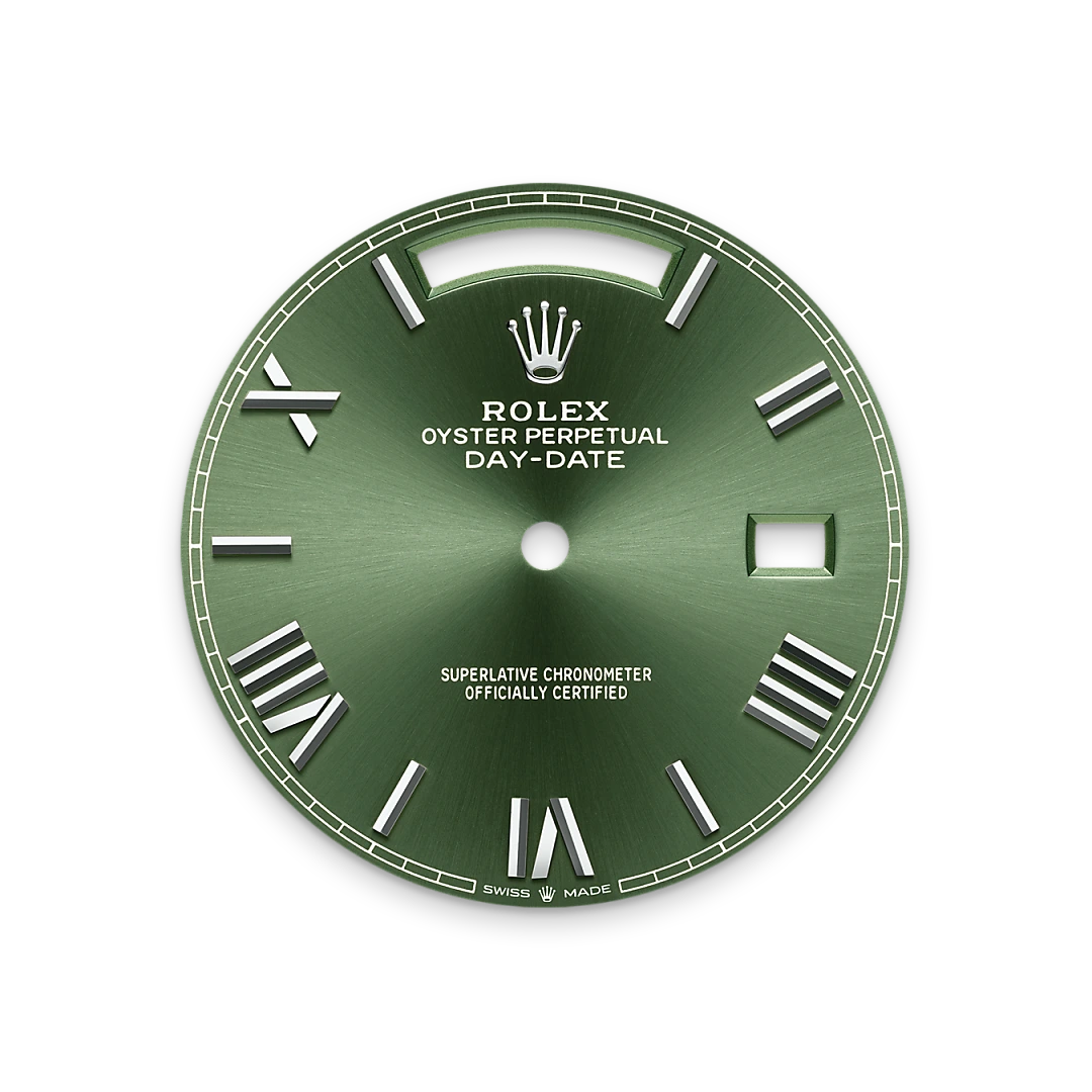 Olive green dial
