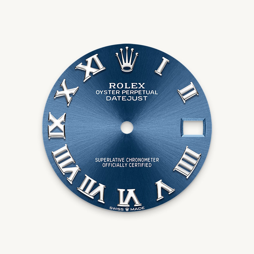 Bright blue dial