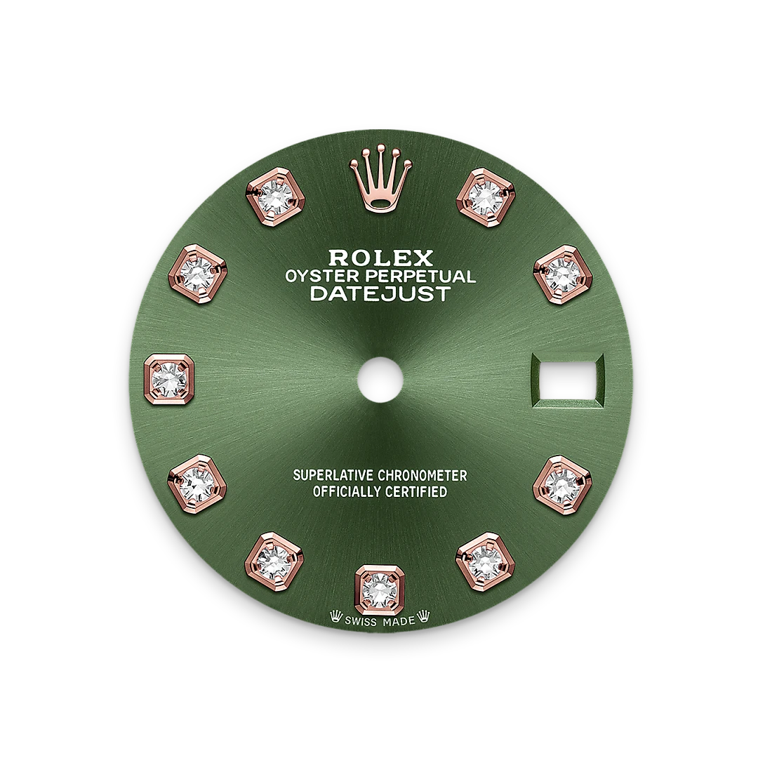 Olive green dial