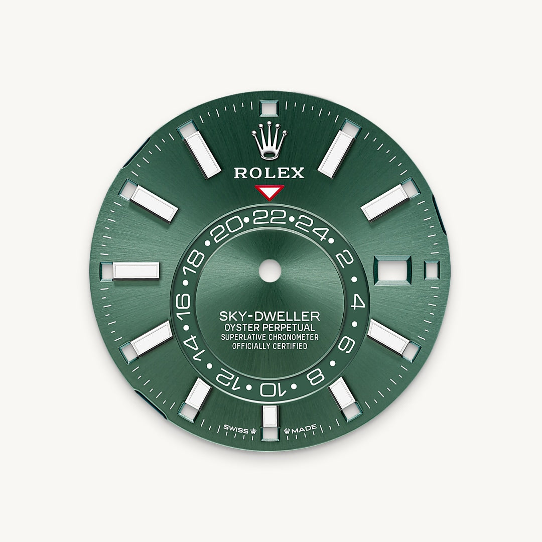 Mint green dial