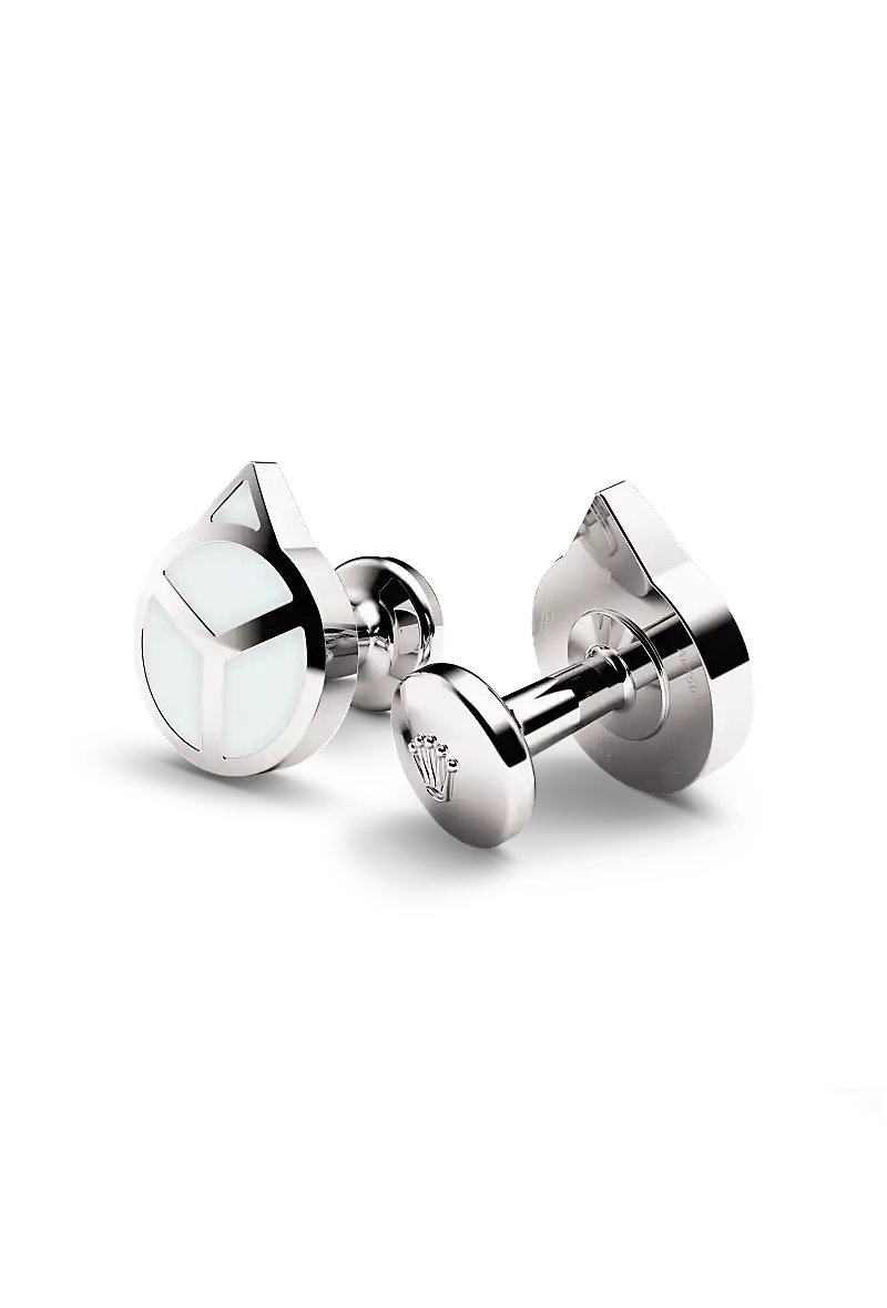 Rolex 'Hand' Cufflinks White gold and luminescent material